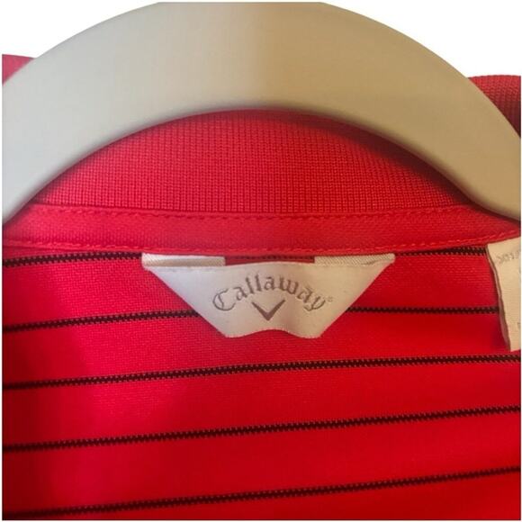 Callaway Red Striped Polo Shirt Women’s S Golf Activewear Performance - Picture 5 of 6